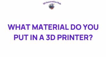 Unlocking the Secrets: What Material Do You Put in a 3D Printer?