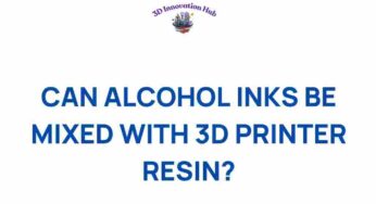 The Surprising Fusion: Can Alcohol Inks Enhance 3D Printer Resin?