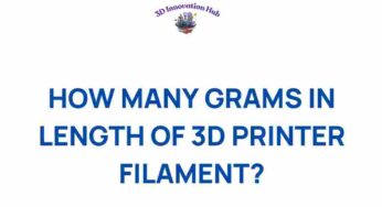 Unraveling the Mystery: How Many Grams in Length of 3D Printer Filament?