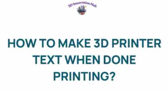 Unlocking the Secrets of 3D Printer Text: A Guide to Finishing Touches