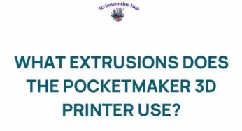 Unveiling the Secrets: What Extrusions Does the PocketMaker 3D Printer Use?