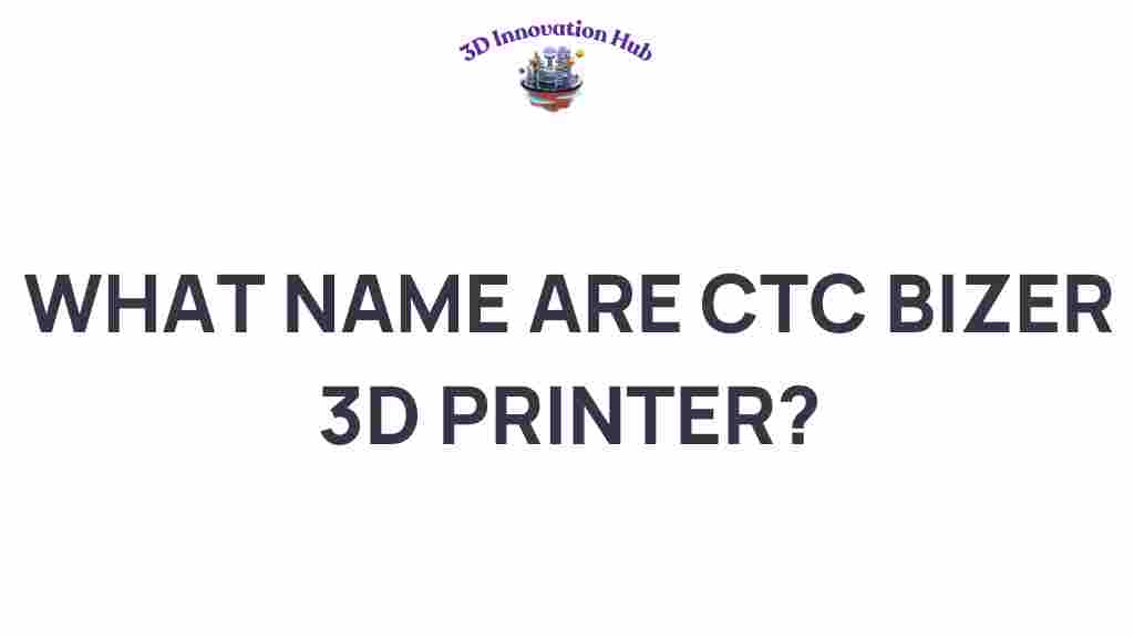 ctc-bizer-3d-printer-names